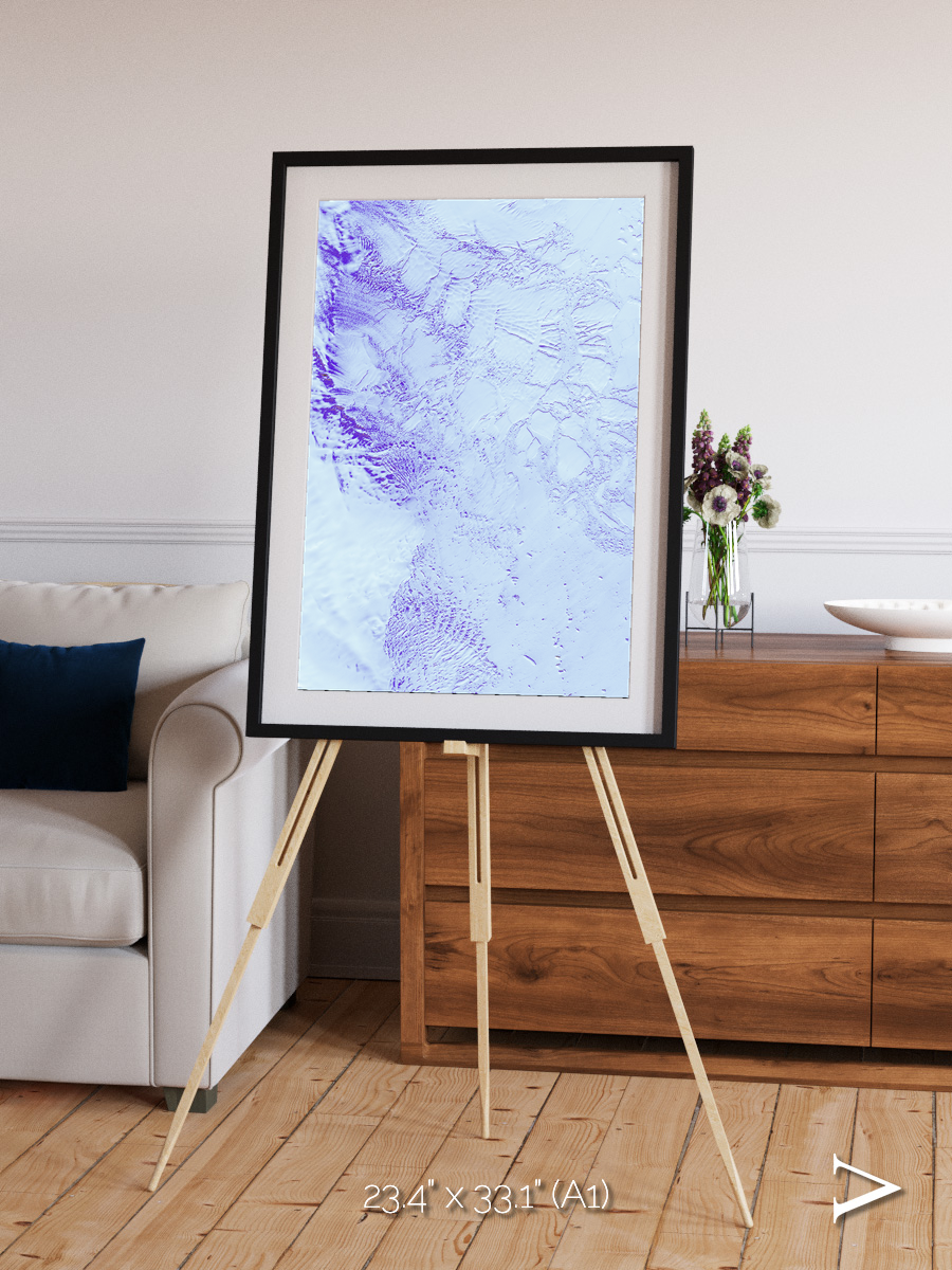 Ice River, Robinson Glacier Framed & Mounted Print