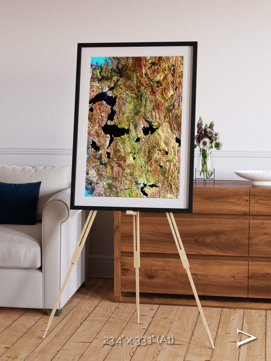 Above the Earth, Tibetan Plateau Framed & Mounted Print