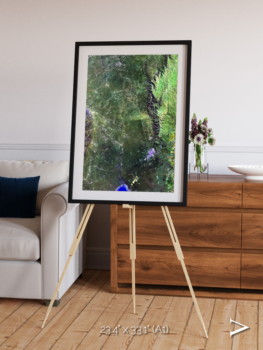Radiating Plains, San Luis Framed & Mounted Print