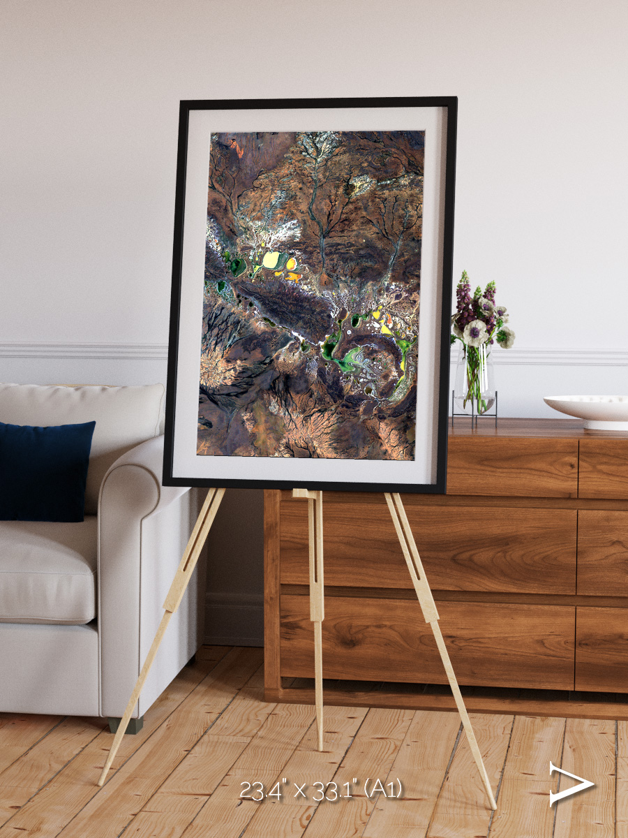 Ancient Impact, Shoemaker Crater Framed & Mounted Print