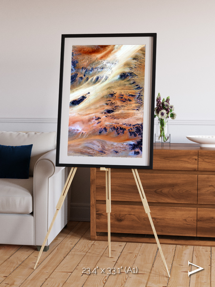 Shifting Dunes, Terkezi Oasis Framed & Mounted Print