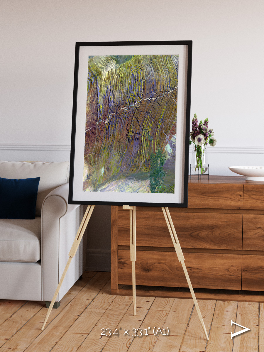 Shifting Dunes, Ugab River Framed & Mounted Print