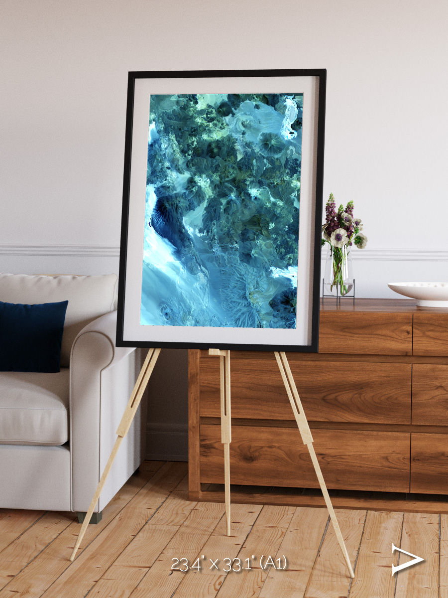 Heat Scars, Volcanoes Framed & Mounted Print