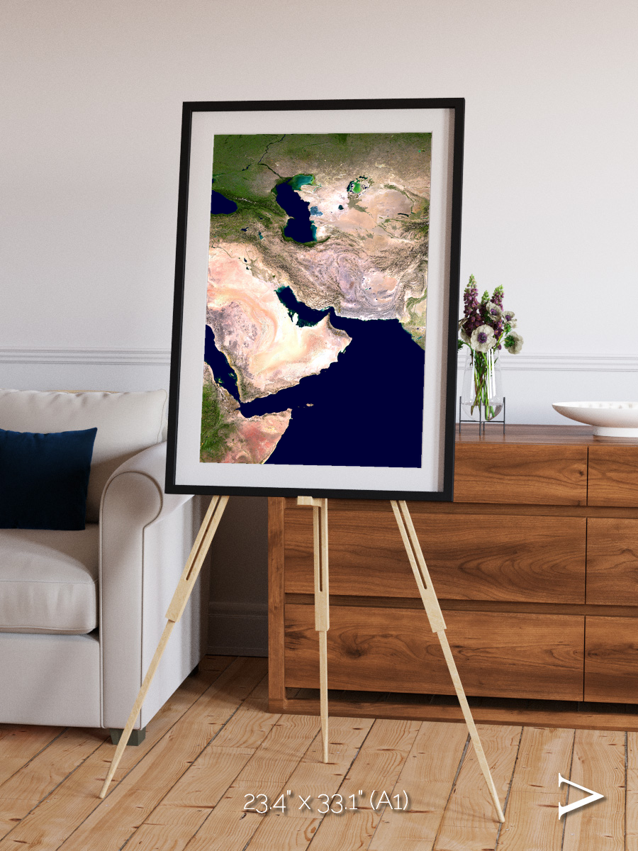 River Threads, Western Asia Framed & Mounted Print