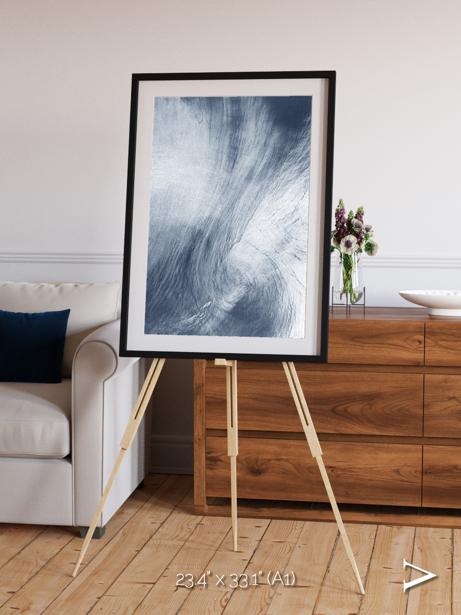 Wind Signatures, Whirlpool Cloud Framed & Mounted Print