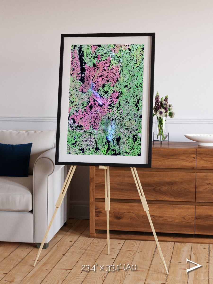 Ice River, Yellowknife Wetlands Framed & Mounted Print
