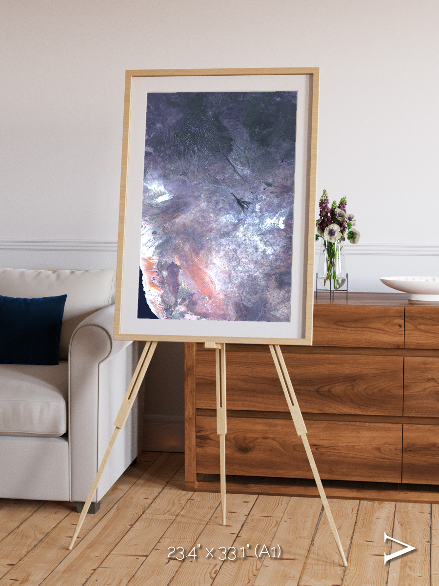 Sunlit Dunes, Africa Framed & Mounted Print