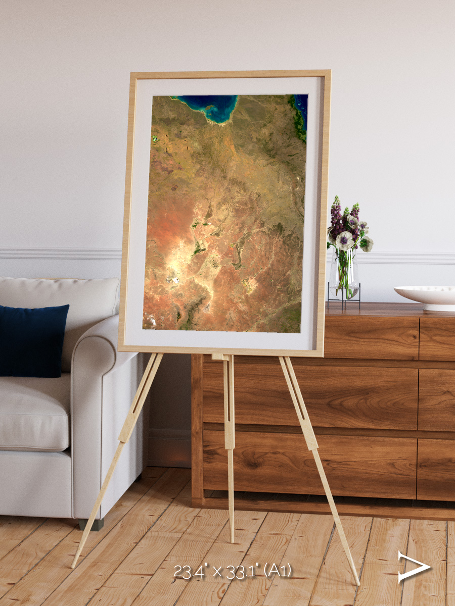 Winding Waters, Australia Framed & Mounted Print