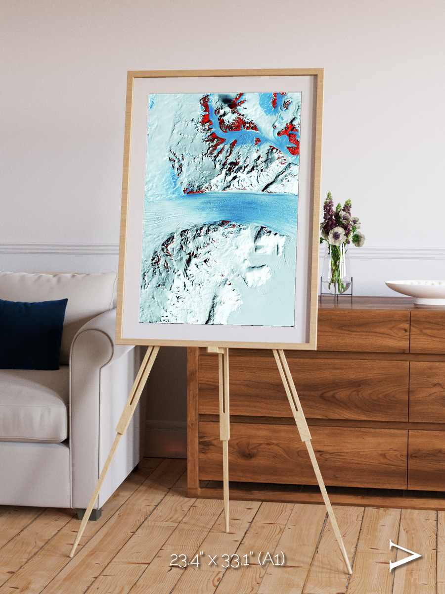 River of Ice, Byrd Glacier Framed & Mounted Print