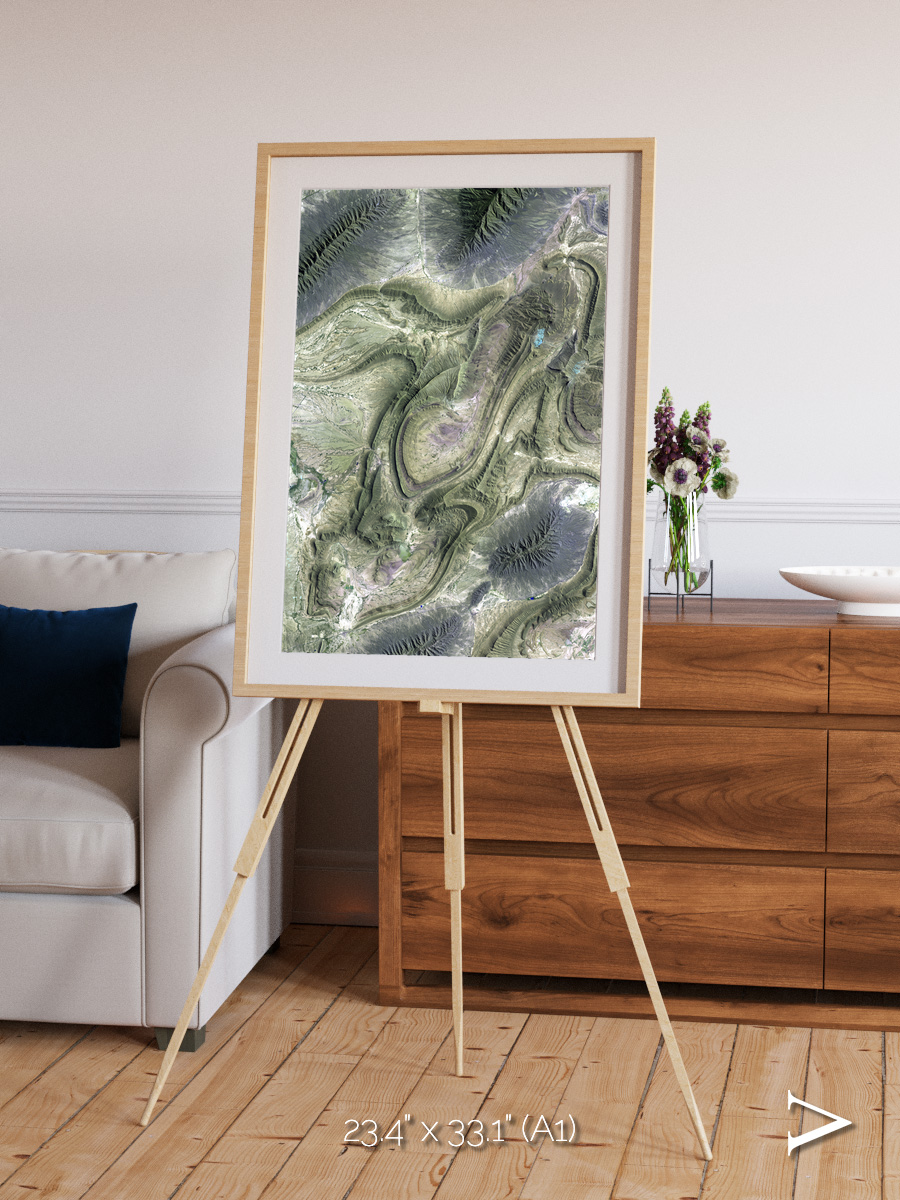 Rugged Relief, Coahuila Mexico Framed & Mounted Print