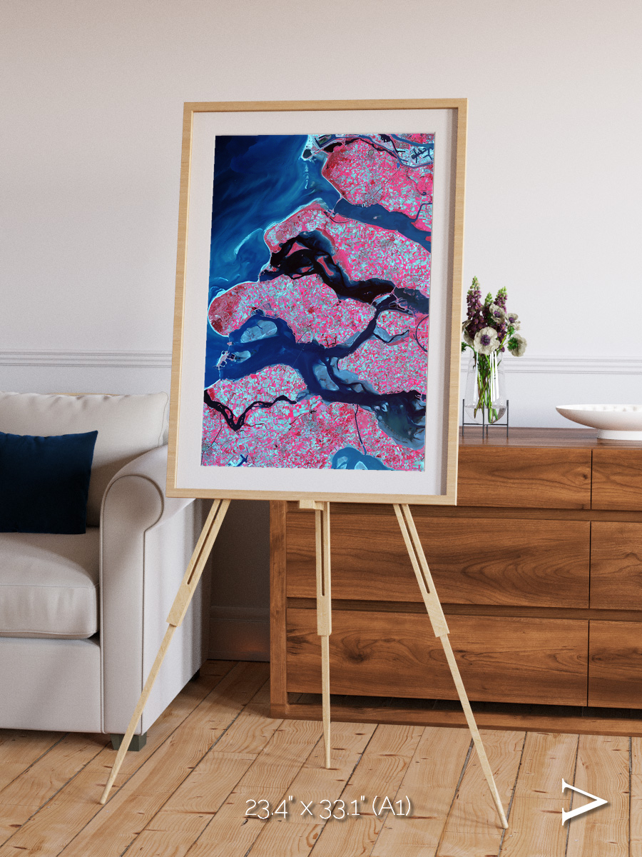 Windward Isles, Delta Region Netherlands Framed & Mounted Print