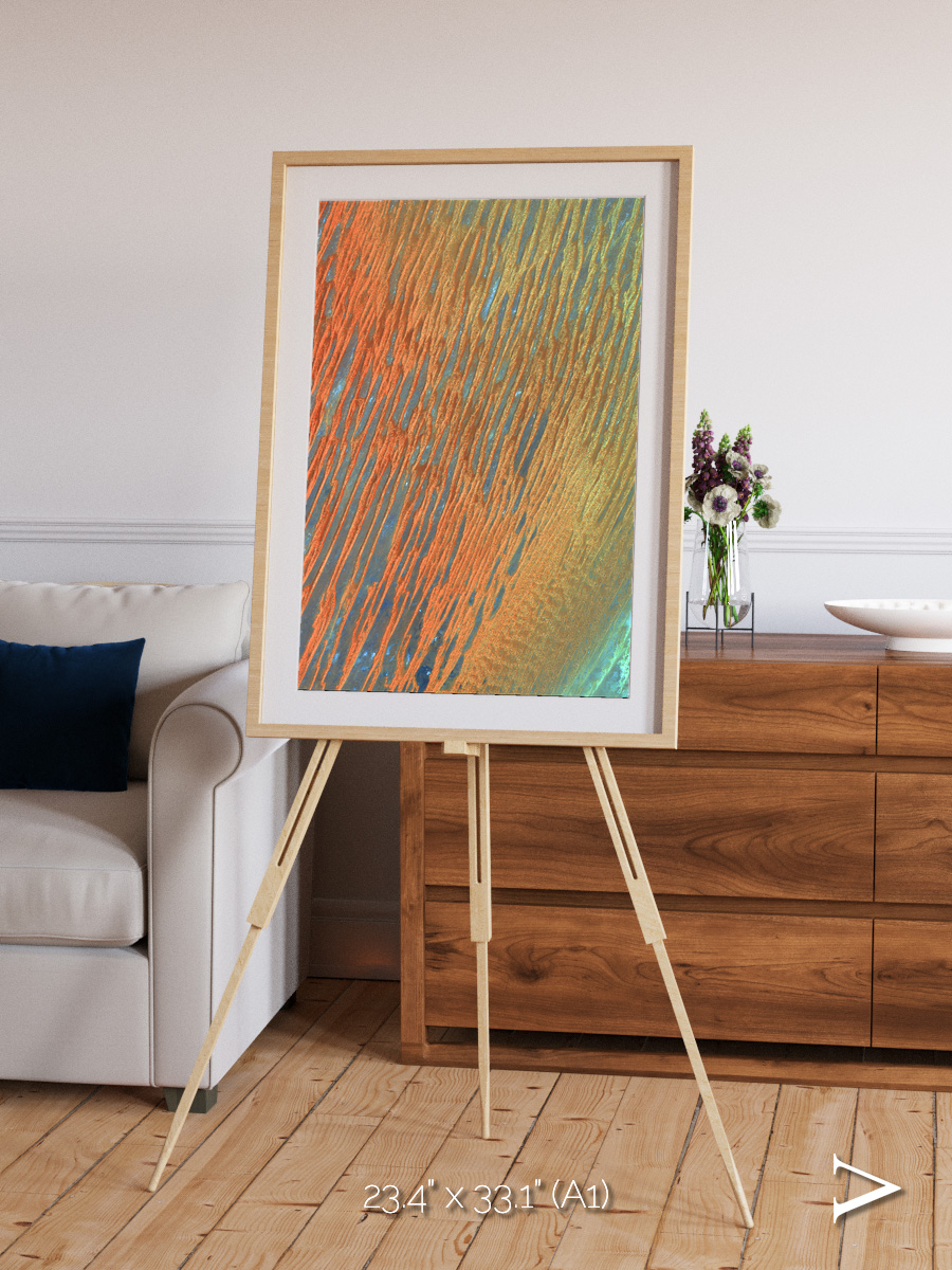Windwritten Sands, Erg Chech Framed & Mounted Print