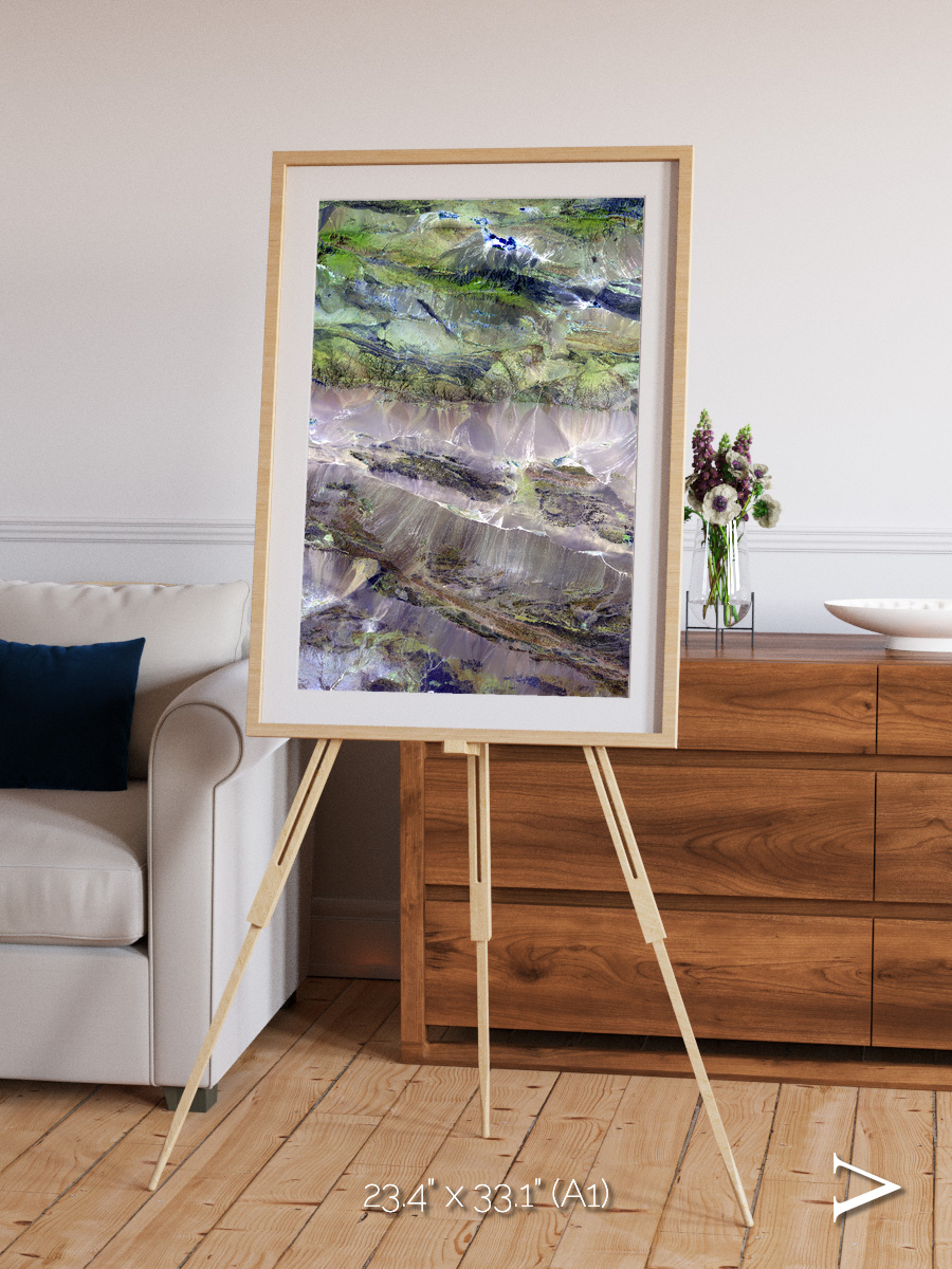 Arid Mosaic, Edrengiyn Nuruu Framed & Mounted Print