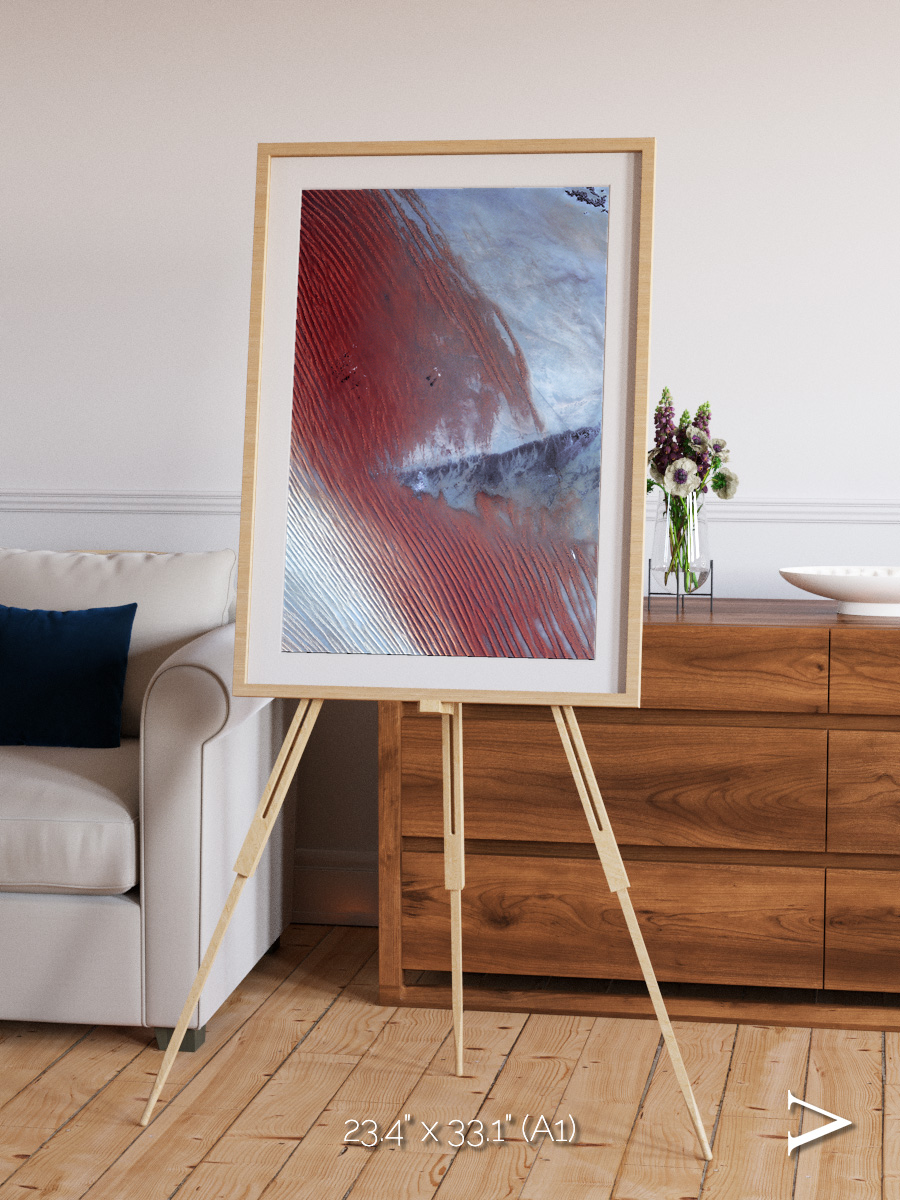 Wind Signatures, Empty Quarter Framed & Mounted Print