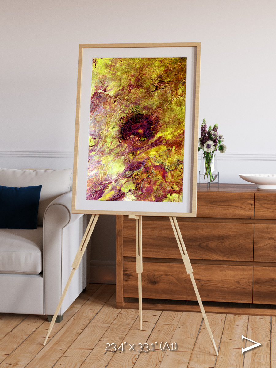 Magma Plains, Erongo Massif Framed & Mounted Print