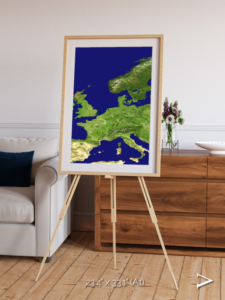 Arctic Outpost, Europe Framed & Mounted Print