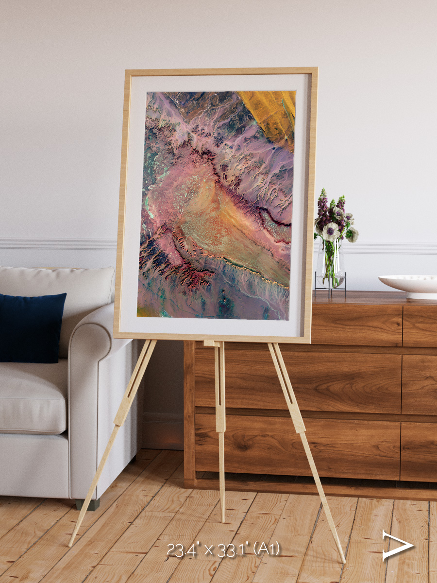 Echoes of Water, Western Desert Framed & Mounted Print