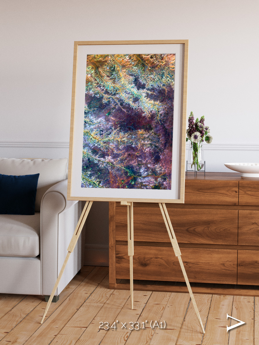 River and Plain, Ghadamis River Framed & Mounted Print