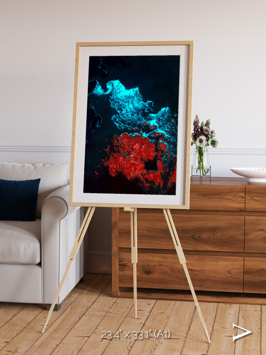 Island Sanctuary, Ghostly Grease Ice Framed & Mounted Print
