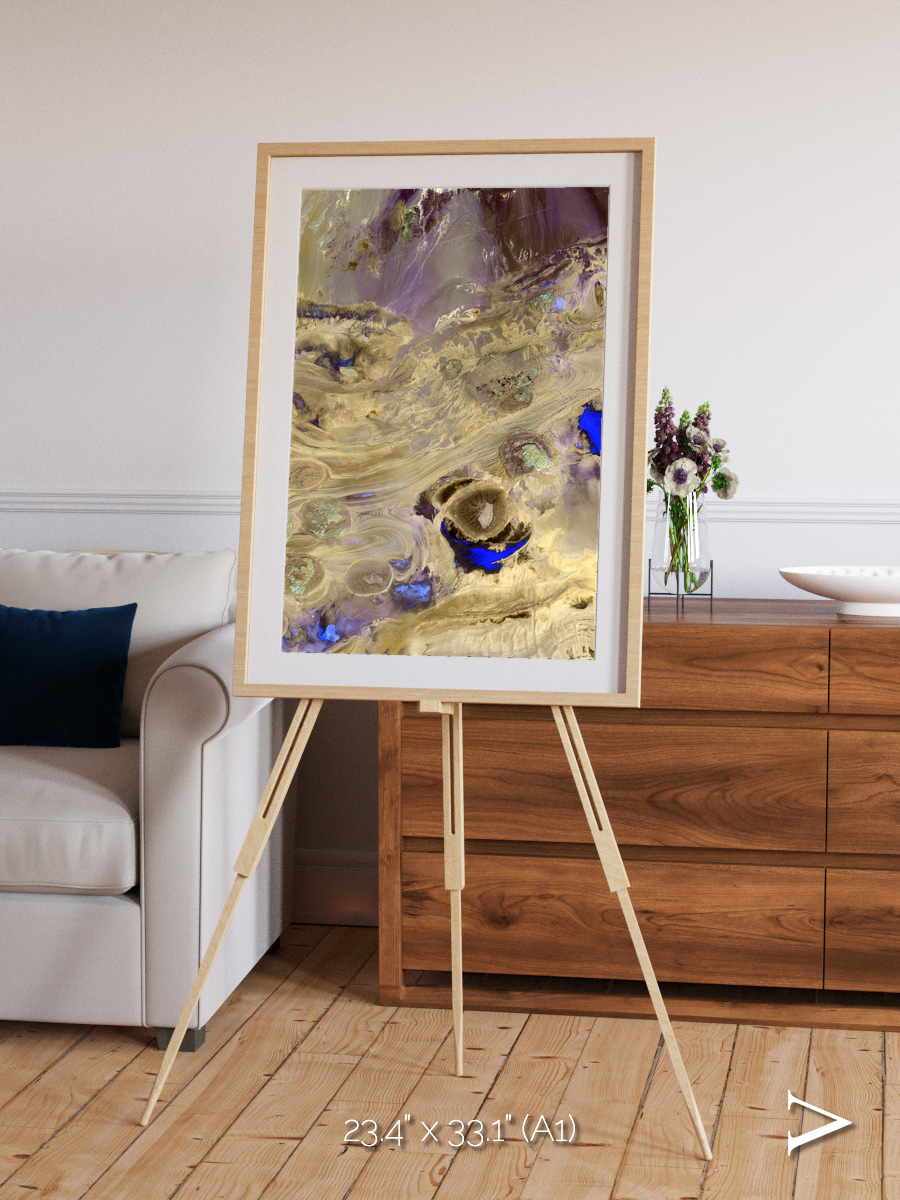 Salt Mirror, Great Salt Desert Framed & Mounted Print