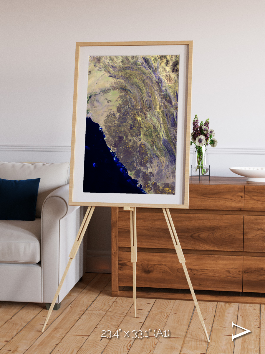 Fire Fields, Harrat Al Birk Framed & Mounted Print