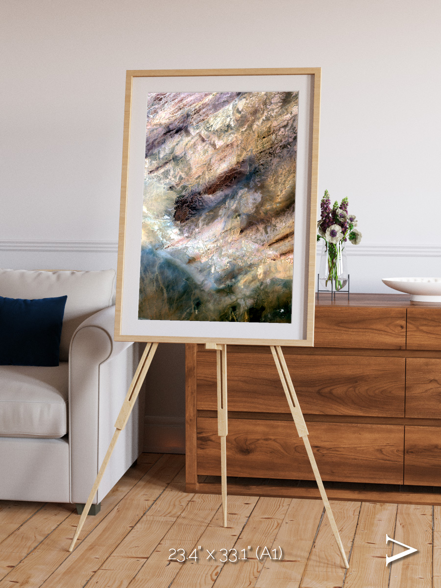 Lava Lines, Impact Framed & Mounted Print