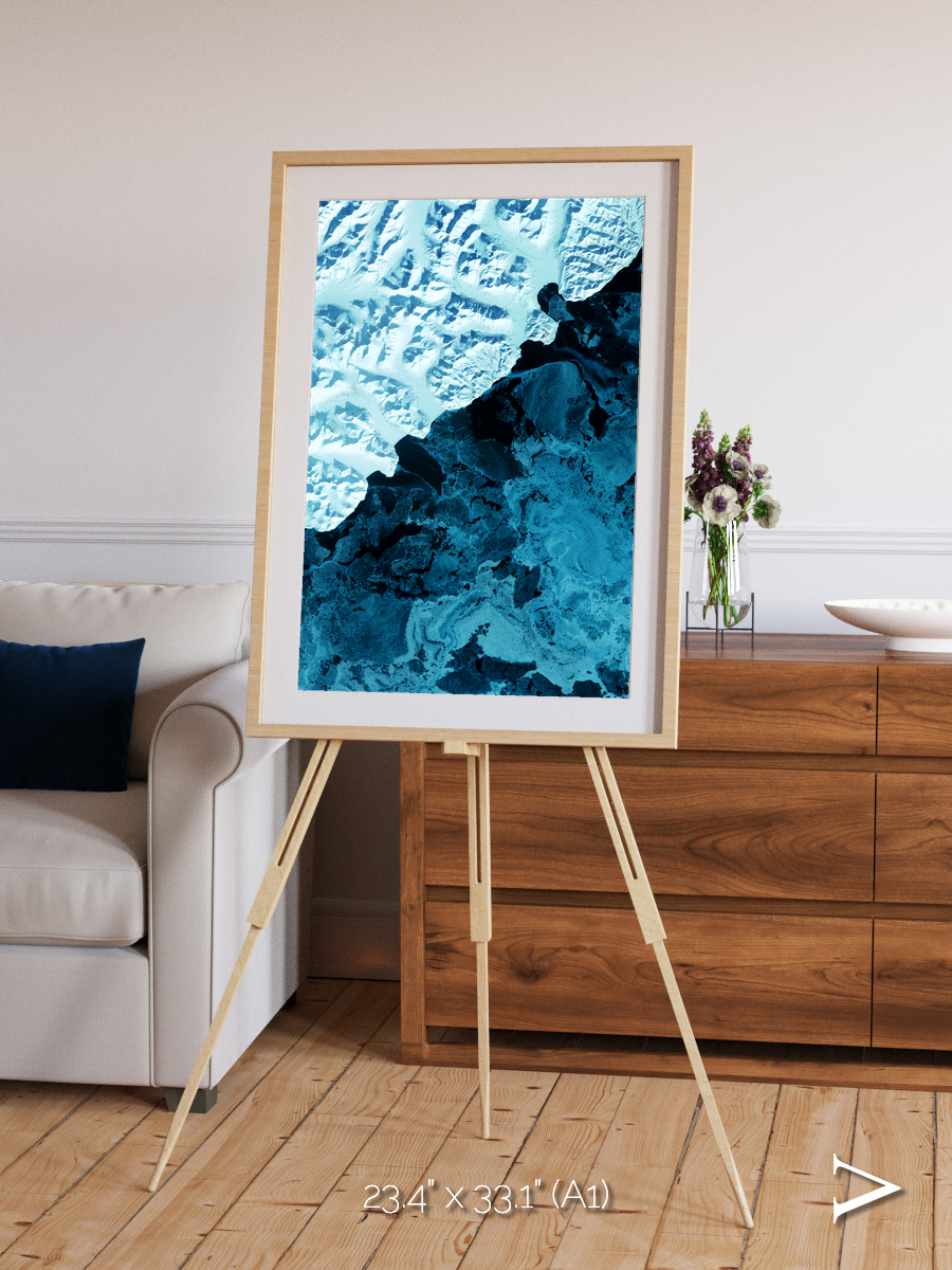 Glacial Passage, Kamchatka Peninsula Framed & Mounted Print