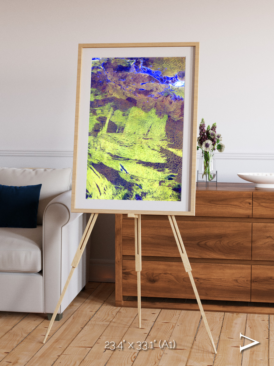Lake Lines, Lake Amadeus Framed & Mounted Print