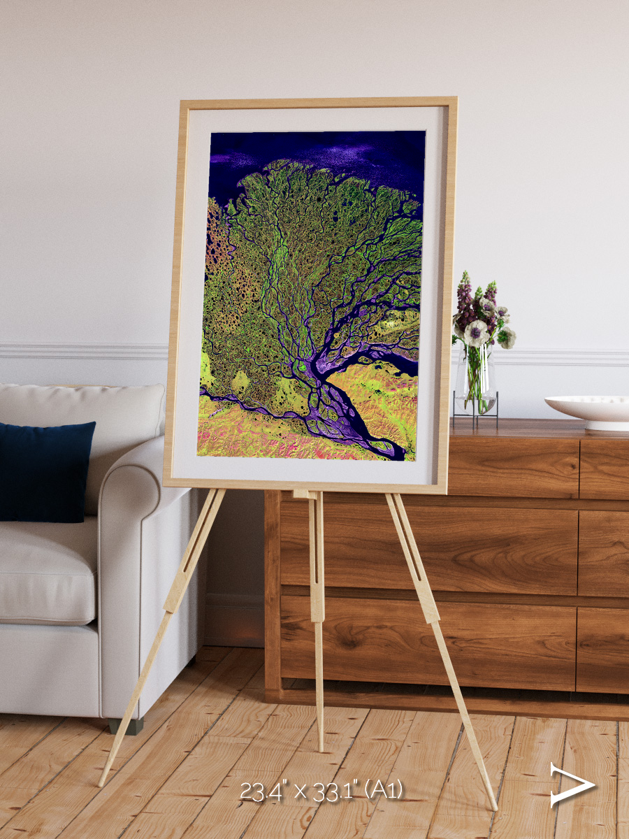 Delta Mosaic, Lena Delta Framed & Mounted Print