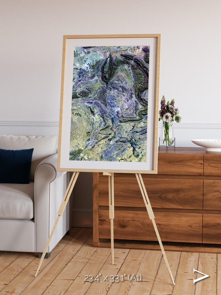 Mountain Textures, MacDonnell Ranges Framed & Mounted Print