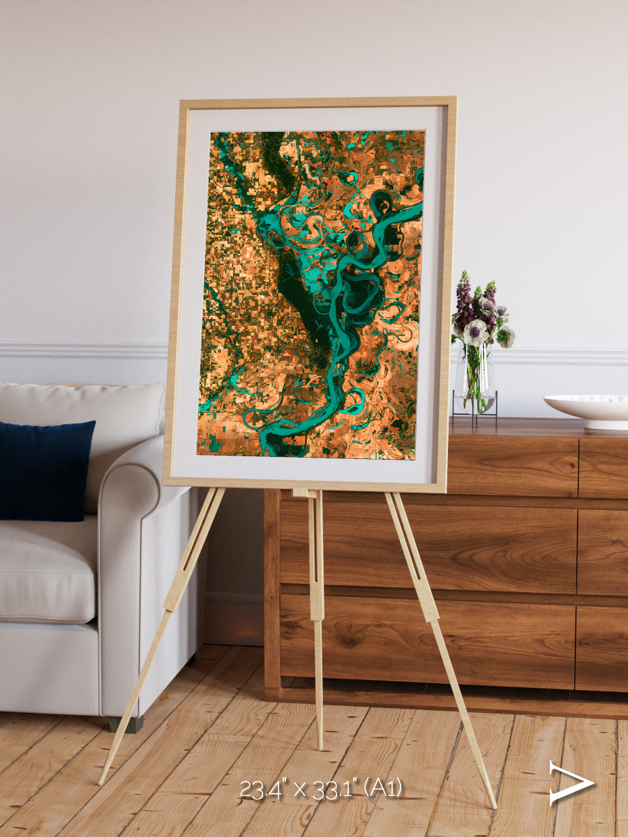 River’s Dance, Mississippi Framed & Mounted Print