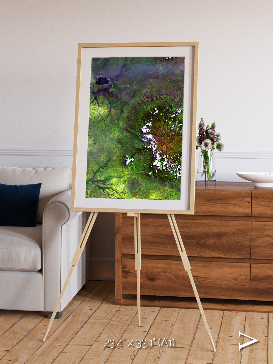 Vortex Trails, Mount Elgon Framed & Mounted Print