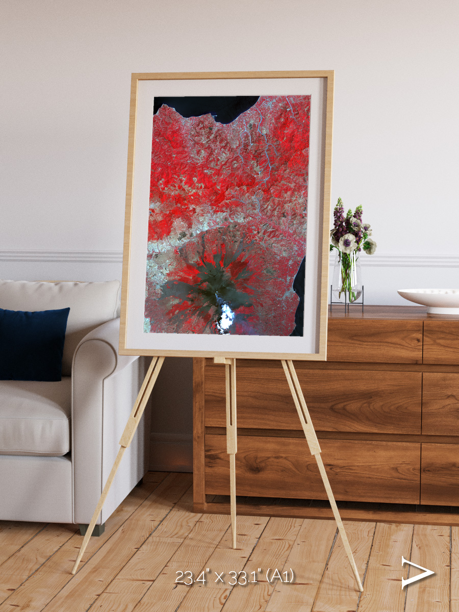 Painted Archipelago, Mt Etna Framed & Mounted Print