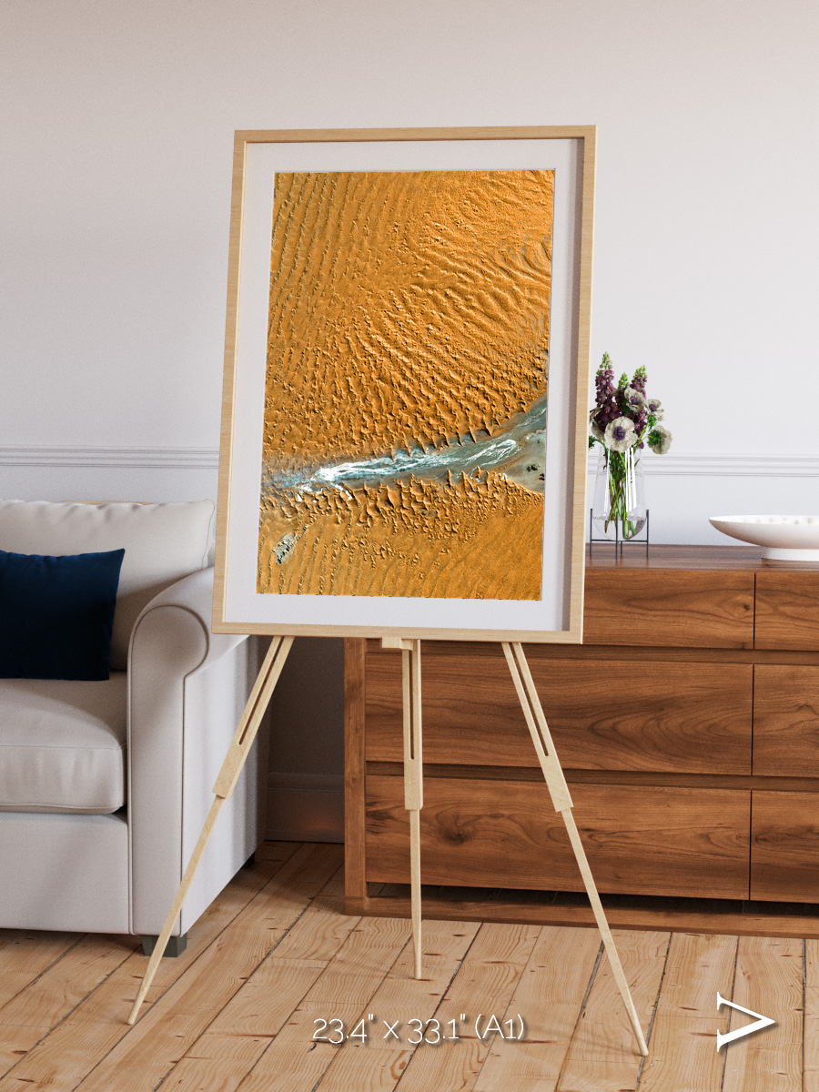 Sands in Motion, Namib Desert Framed & Mounted Print