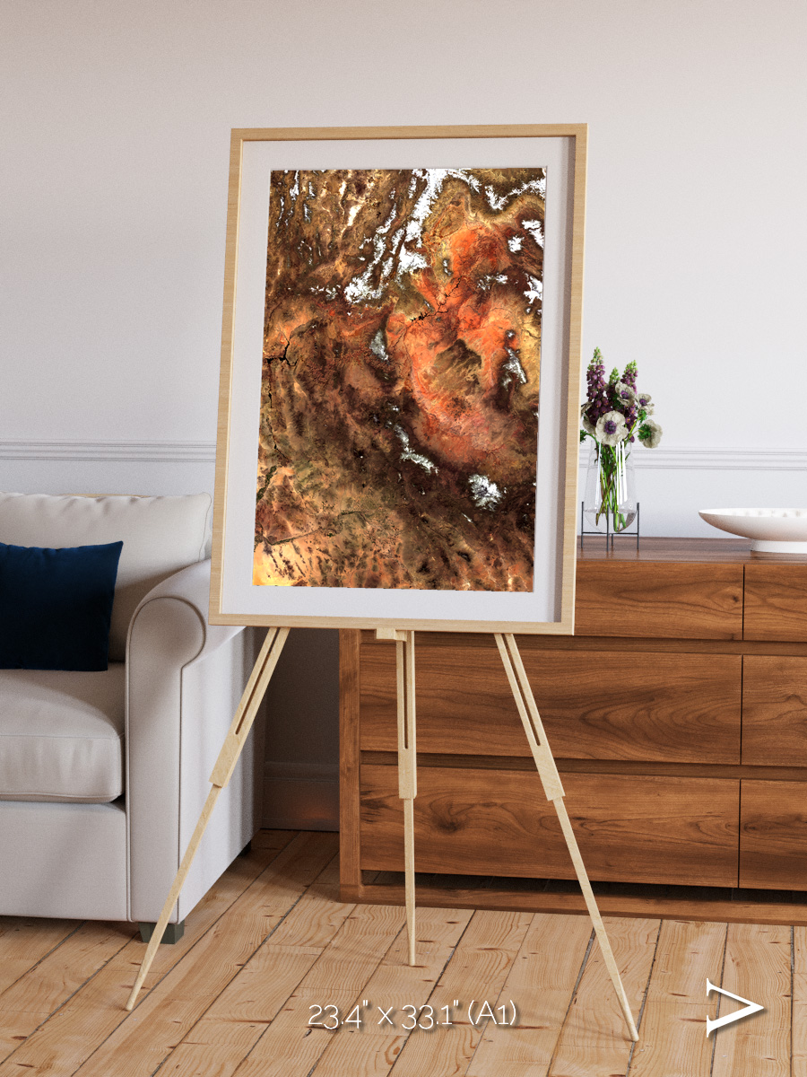Sunlit Dunes, North America Framed & Mounted Print
