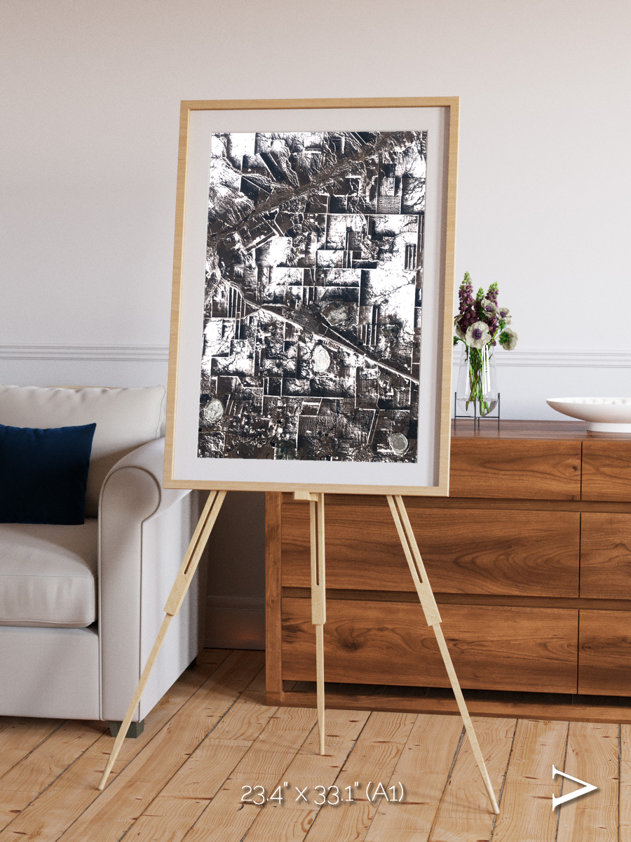 Fertile Threads, Northern Kazakhstan Framed & Mounted Print