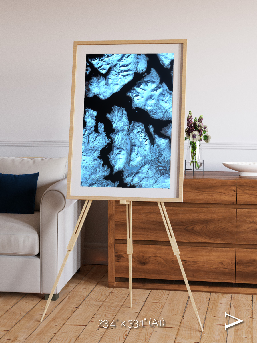 Glacial Passage, Northern Norway Framed & Mounted Print
