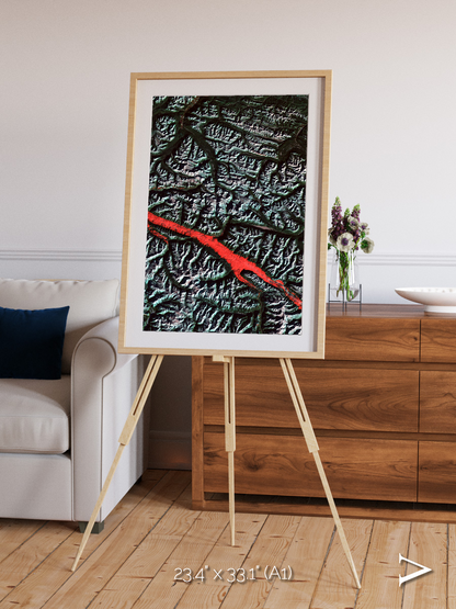 Light in the Trench, Canadian Rockies Framed & Mounted Print