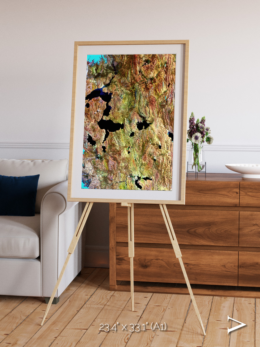 Above the Earth, Tibetan Plateau Framed & Mounted Print