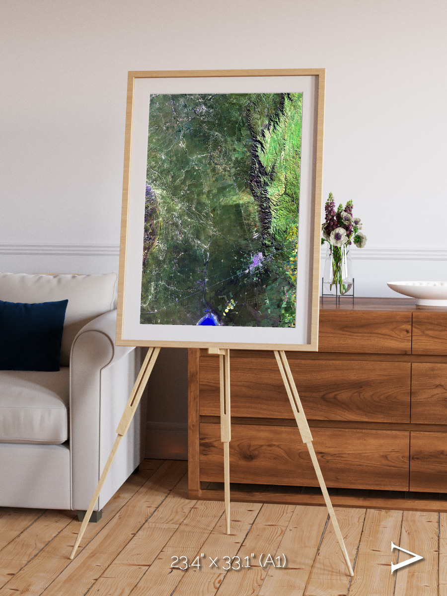 Radiating Plains, San Luis Framed & Mounted Print