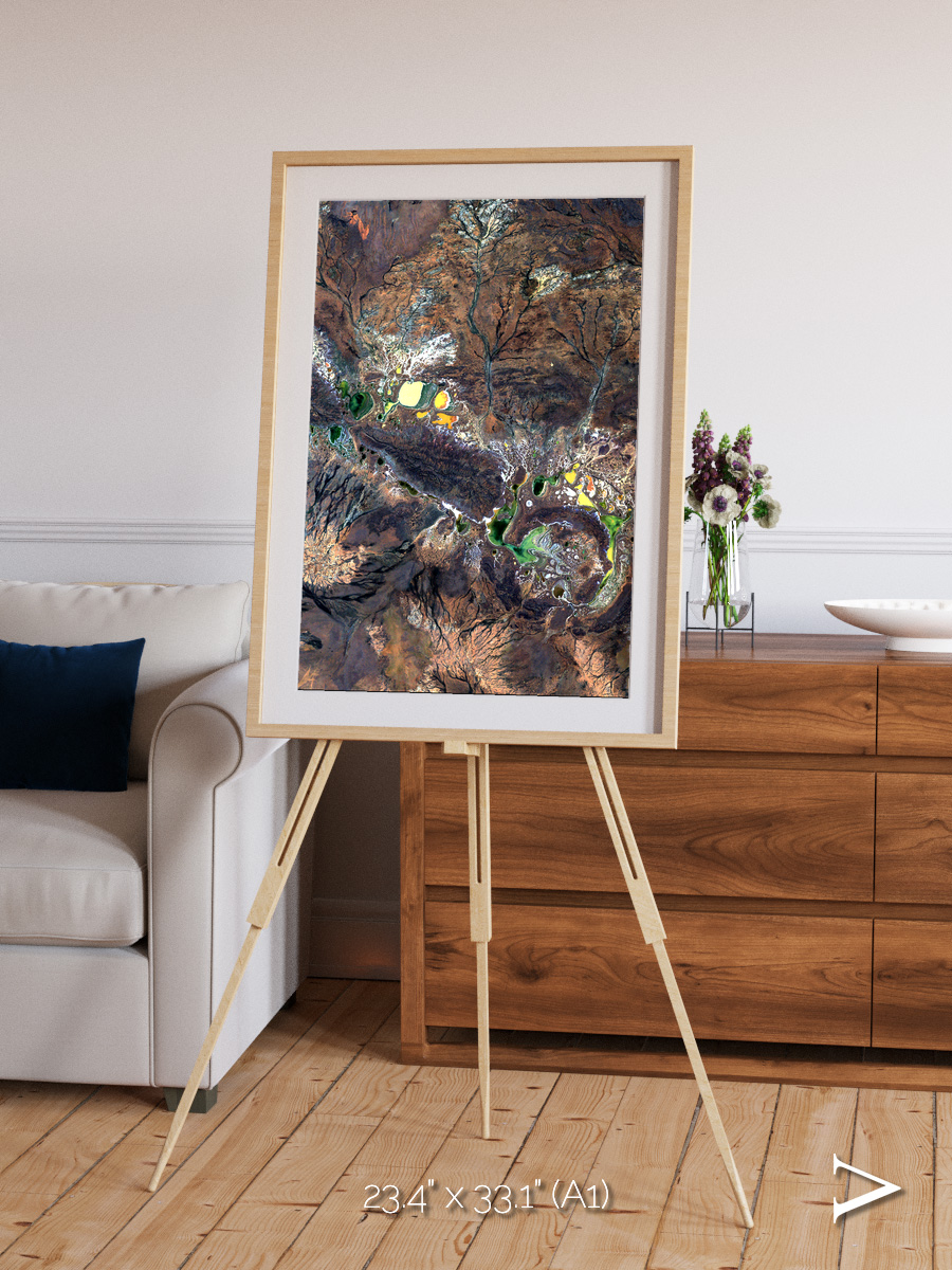Ancient Impact, Shoemaker Crater Framed & Mounted Print