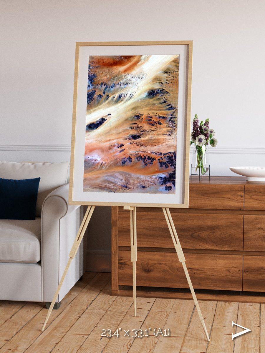 Shifting Dunes, Terkezi Oasis Framed & Mounted Print