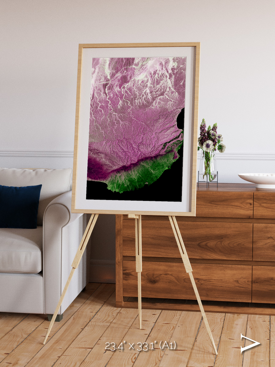 Monsoon Divide, Dhofar Framed & Mounted Print