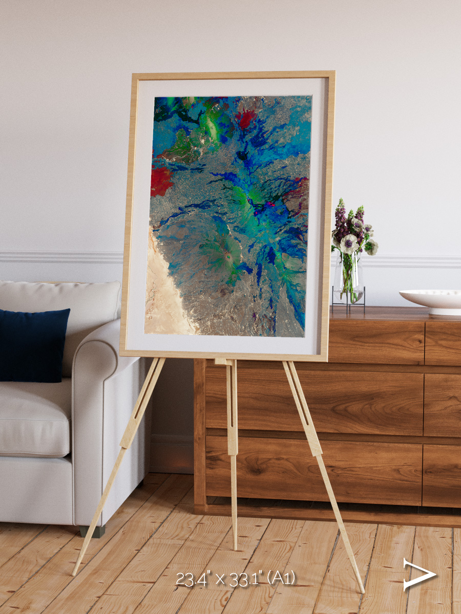 Rift and Fire, Ethiopia Framed & Mounted Print