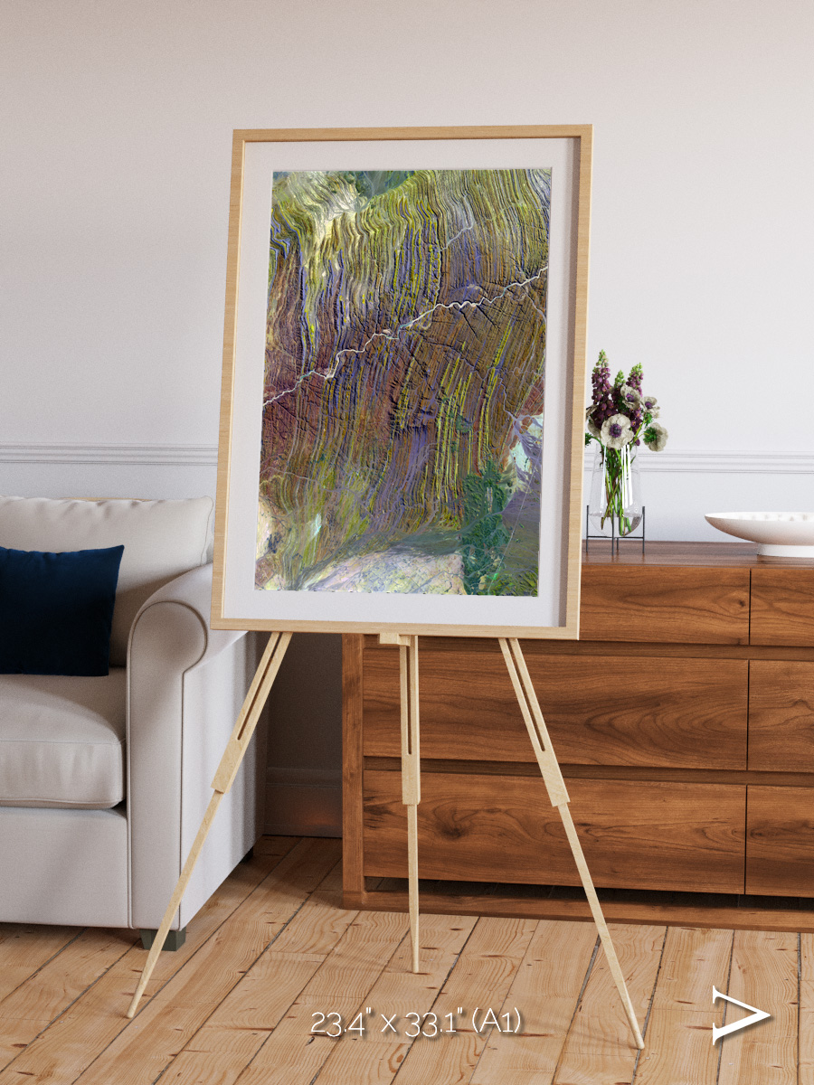 Shifting Dunes, Ugab River Framed & Mounted Print