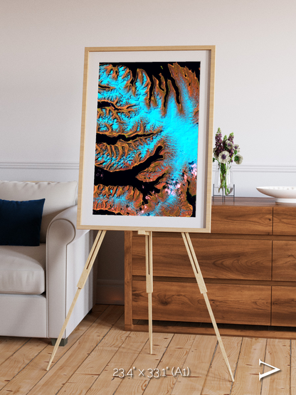 Frozen Currents, West Fjords Framed & Mounted Print