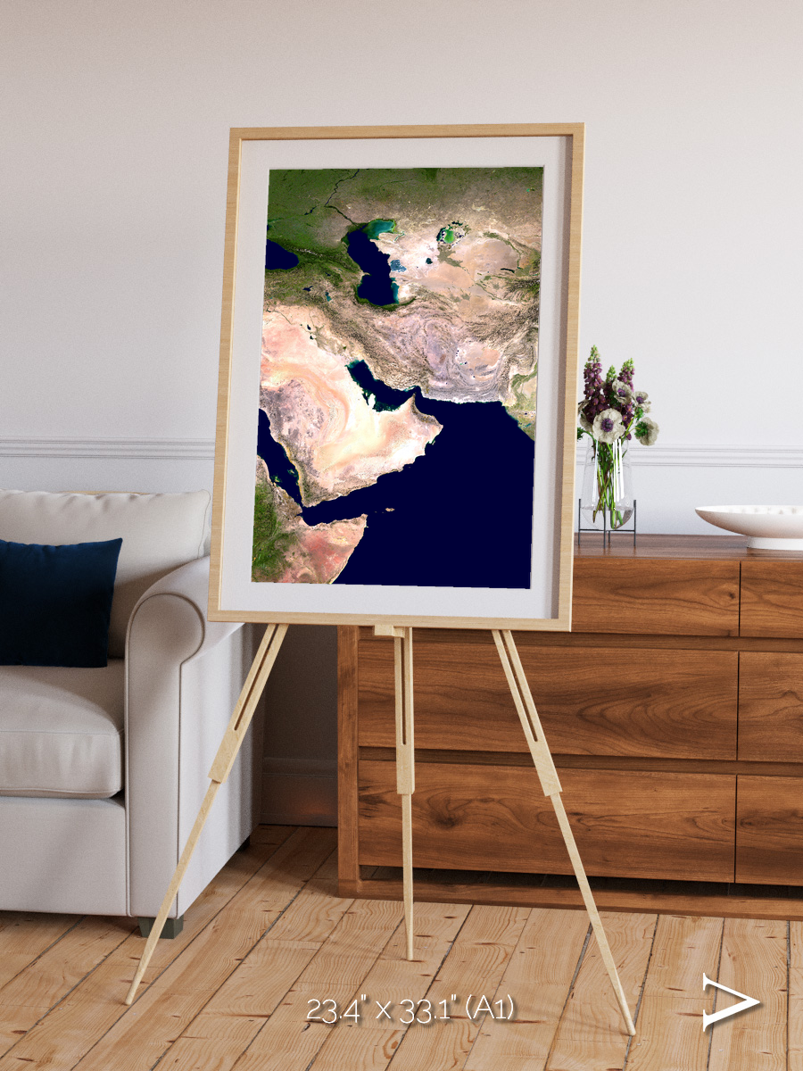 River Threads, Western Asia Framed & Mounted Print