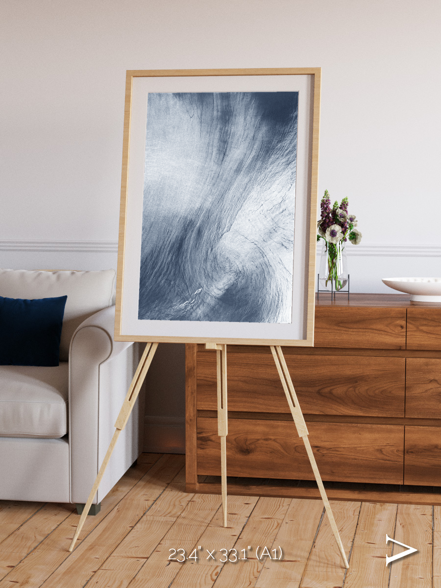 Wind Signatures, Whirlpool Cloud Framed & Mounted Print