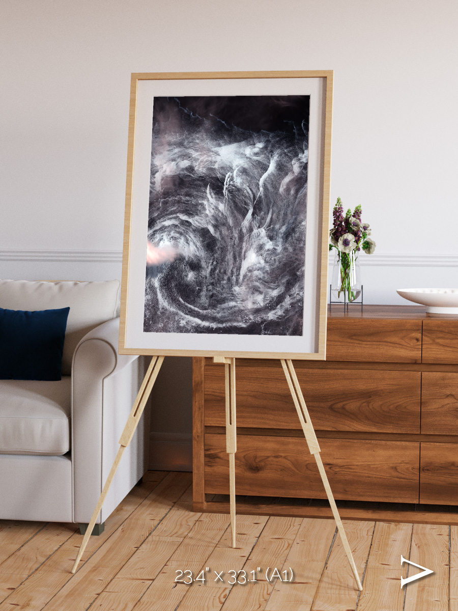Wind Signatures, Whirlpool in the Air Framed & Mounted Print