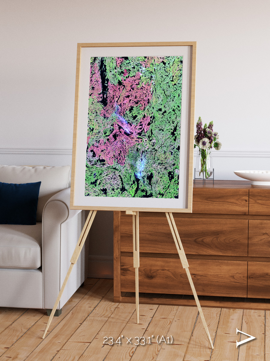 Ice River, Yellowknife Wetlands Framed & Mounted Print